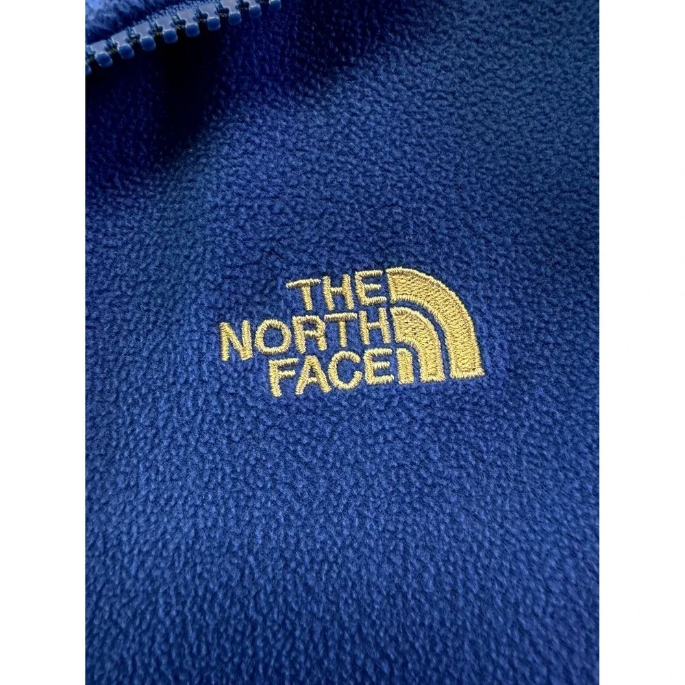The North Face Fleece Jacket Boys Medium Blue Full Zip Logo Polyester Outdoor